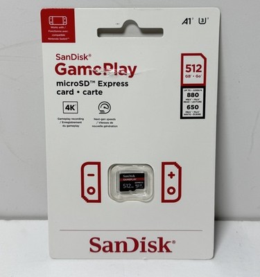 [12927-3] SanDisk MicroSD Express 512 GB GamePlay Memory Card-Brand New