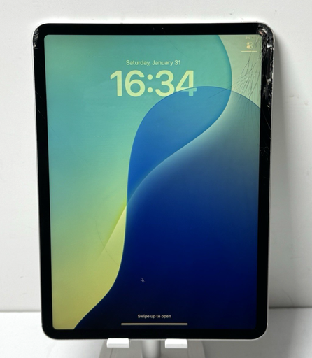 [12985-1] Apple iPad Pro 11" 1st Gen 2018 64GB WIFI+Cell -Unlocked Silver *BAD SCREEN*