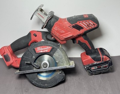 [13328-1-2] Milwaukee M18 FUEL 2782-20 Metal Cutting Saw + 2625-20 Hackzall + 5.0Ah Battery