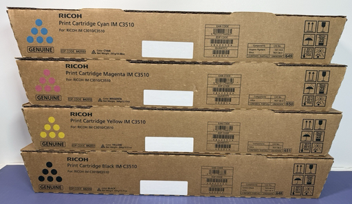 [13469-1] Genuine Ricoh 4 SET IM C3010/C3510 CMYK Toners 842553 842552 842551 842550 NEW