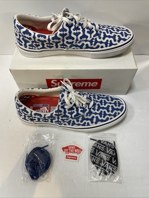 [13751-3] VANS x Supreme Skate Era, Monogram S, Royal Blue, Size 12 VN0A5KRV5YE