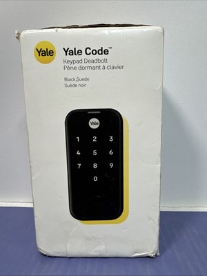 [13888-3] Yale Master Lock Electronic Keypad Deadbolt in Black Suede Finish -BRAND NEW