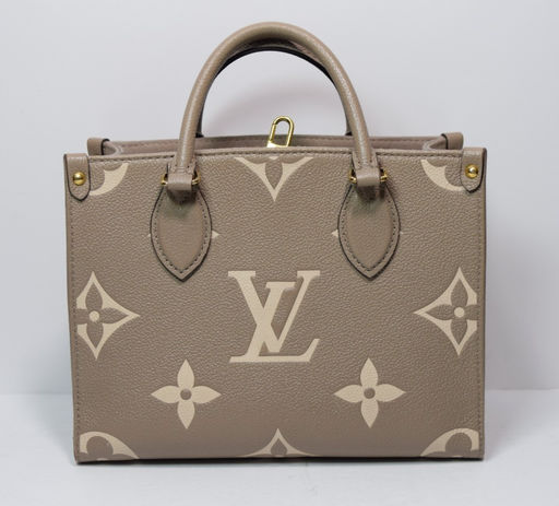 [I-1373] Louis Vuitton OnTheGo PM M45779 Beige Monogram Gold Hardware w/ strap
