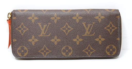 [14114-1] Louis Vuitton Clemence Zippy Monogram Canvas Leather Long Wallet