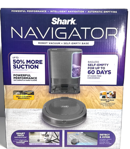 [14152-2] New Shark Navigator Robot Vacuum + Self-Empty Base RV2120AE