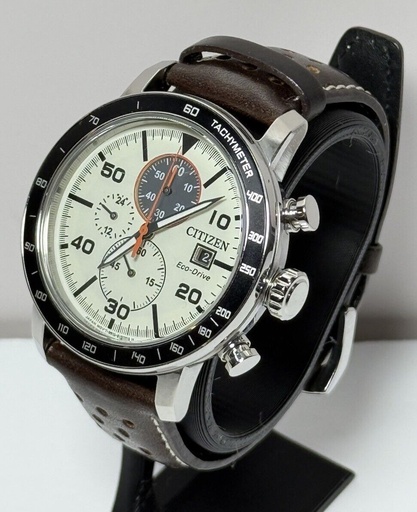 [8267-1] Citizen Brycen Eco-Drive B612-S111684 Chronograph Tachymeter Watch -44mm