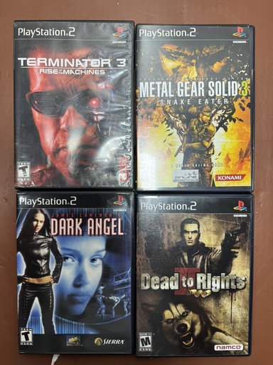 [Freebie] PS2 Action Bundle – Terminator 3, Metal Gear Solid 3, Dead to Rights, Dark Angel