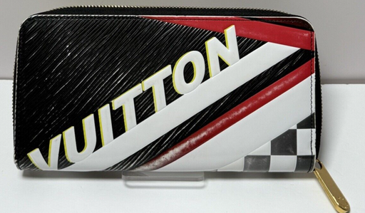 [8638-1] Louis Vuitton Limited Edition Epi Leather Race Print Zippy Wallet