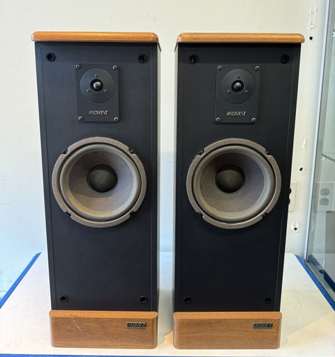 [8678-24] Vintage 1980s Advent Prodigy Large Tower Speakers - Tested&Works!