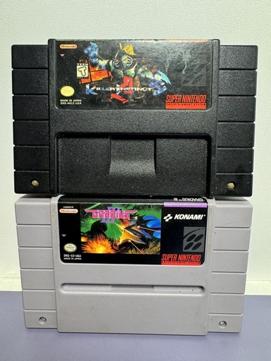 [8567-1] Super Nintendo SNES Game Bundle - Killer Instinct & Gradius III - Tested&Works