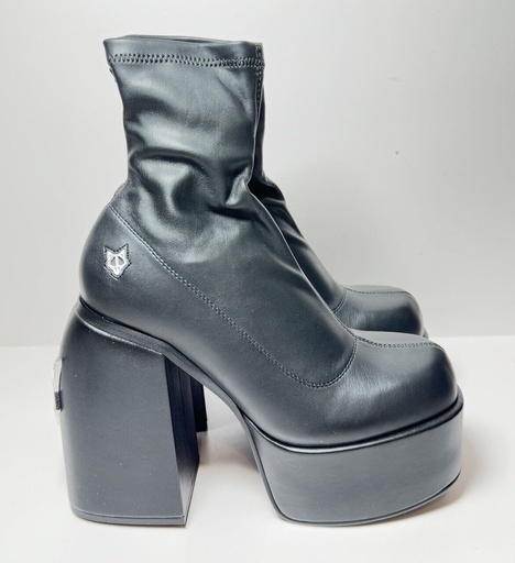 [9054-2] Naked Wolfe Boots Women's Sugar Black Stretch US 9 , EU-39 - Brand New