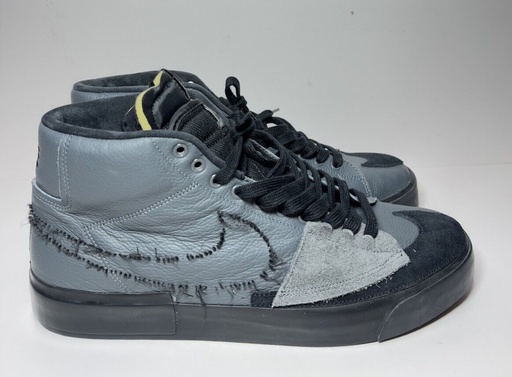 [9054-4] Nike Zoom Blazer Mid Edge SB Iron Gray Double Tongue DA2189-001 US Mens Size 13