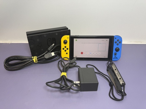 [9133-6] Nintendo Switch Fortnite Wildcat Ed. - Yellow/Blue - W/ Dock Charger and More!