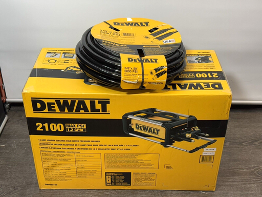 [9197-1,2] DEWALT DWPW2100 2100 MAX  Pressure Washer w/ DEWALT 50ft Hose