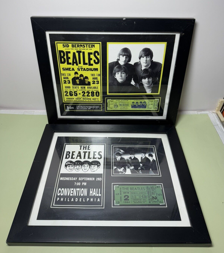 [9164-1] The Beatles Framed Collectibles - Shea Stadium & Hall (16x13")