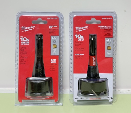 [9329-1] New Milwaukee 48-25-5150 2-9/16" Switchblade + Selfeed Bit 48-25-2252