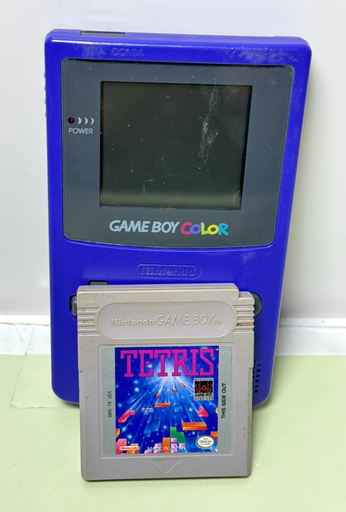[9301-1] Nintendo Game Boy Color Grape Purple CGB-001 GBC w/ Tetris Game *Tested*
