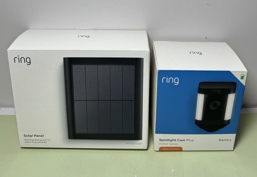 [9621-1] Ring - Spotlight Cam Plus Wireless 1080p 4W Solar Panel Security -Bundle