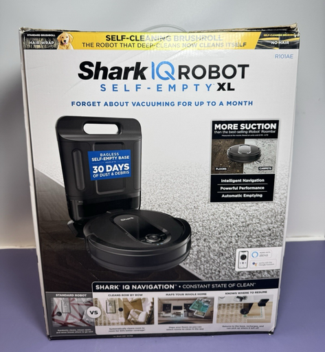 [9676-1] Shark IQ Robot Vacuum(RV1001AE) App-Controlled Self-Emptying--Open Box
