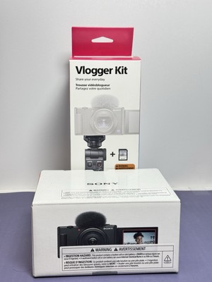 [9769-1] Sony ZV-1F 20.1MP Vlogging Camera + Wireless Grip Vlogger Kit and Memory Card