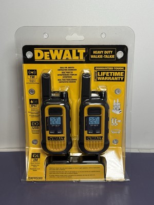 [9833-1] DEWALT DXFRS300 Two Way UHF/FM Radio Walkie Talkie - 2 Pack Kit