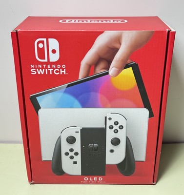 [9745-1] Nintendo Switch (OLED model) with White Joy-Con -Mint condition + Case