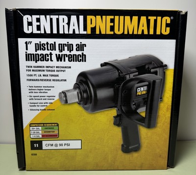 [9901-1] New Central Pneumatic 1 in Pistol Grip Air Impact Wrench Gun-62355