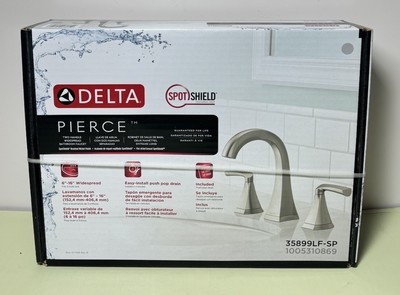 [9872-2] Delta Pierce 2 handle Widespread Faucet 35899LF-SP spotshild Brushed Nickel