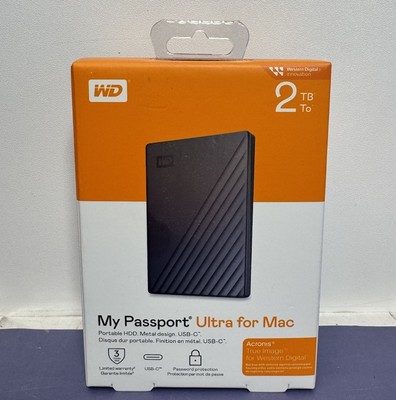 [9941-2] New - WD - My Passport Ultra for Mac 2TB External USB 3.0 Portable Hard Drive