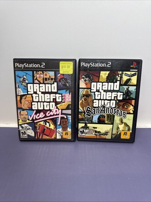 Grand Theft Auto Vice City & San Andreas CIB WORKING Playstation 2 See Photos