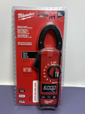 [10164-1] MILWAUKEE (2236-20) Clamp Meter W/Built-In Voltage Detector For HVAC/R FREE SHIP