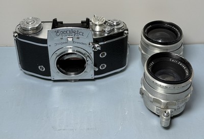 [10088-1] Jhagee Dresden Exakta Varex IIa with 2 Lenses *AS IS Poor Condition*
