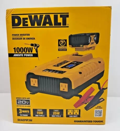[10522-7, 10507-4] DeWalt DXAEPIP3W 1000W Jobsite Power Inverter Brand New (Battery Not Included)