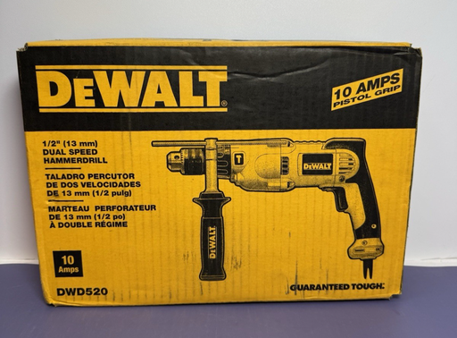 [10529-1] DEWALT DWD520 - 1/2" Dual Speed Hammer Drill (10 Amps)