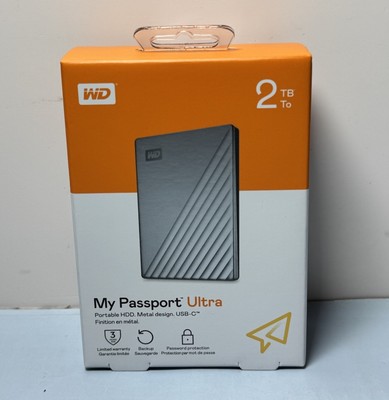 [10534-2] WD 2TB My Passport Ultra Portable External Hard Drive HDD-WDBC3C0020BSL-WESN