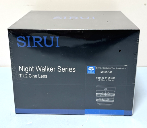 [10538-1] Sirui Night Walker 55mm T1.2 S35 Cine Lens (E-Mount, Black) MS55E-B - New