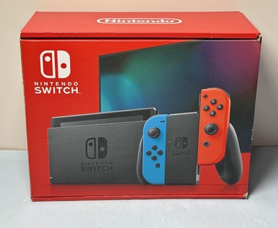 [10569-1] Nintendo Switch with Neon Blue and Neon Red Joy-Con (HAC-001-01) -Open Box