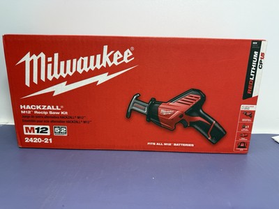 [10611-1] Milwaukee 2420-21 M12 12-Volt Li-Ion Cordless HACKZALL Reciprocating Saw Kit