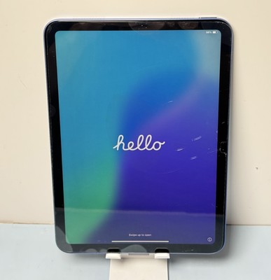 [10647-1] Apple iPad 10.9" 10th Gen 2022  64GB, Wi-Fi, A2696 Blue 100% batt-Excellent