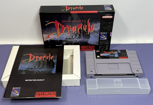 [VTG] Super Nintendo SNES Game Bram Stokers Dracula CIB Complete - 100% Authentic!