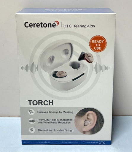 [11242-1] Ceretone Torch OTC Rechargeable Hearing Aid - Model: CE-A18A-New Sealed