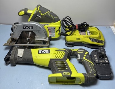 [11324-1] Ryobi ONE+ 18V Tool Lot  Circular Saw, Recip Saw, Charger & P102 Battery
